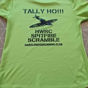 Men’s green T-shirts (Spitfire), with black HWRC, with/without name